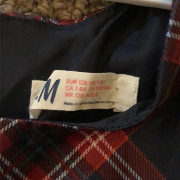 H&M Girls plaid dress (7-8) - Picture 3 of 3
